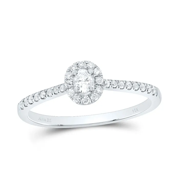 GND Rings 14CtwNat Dia Ana M Fashion Promise Oval Ring 17 grams