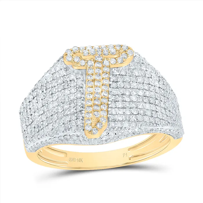 GND Rings 1 58CtwDia P1 Initial T Mens Ring 395 grams
