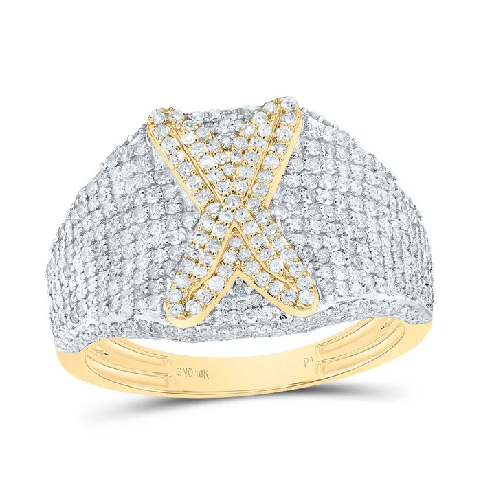 GND Rings 1 58CtwDia P1 Initial X Mens Ring 427 grams