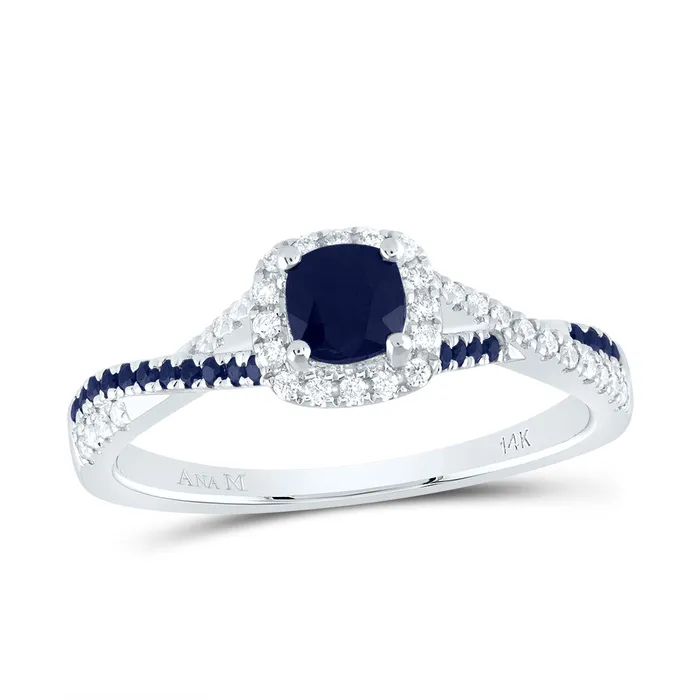 GND Rings 18CtwDia Ana M 18CtwRdBs 4Mm CuBs Nat Gem Single Halo Bridal Ring 259 grams GND Rings 18CtwDia Ana M 18CtwRdBs 4Mm CuBs Nat Gem Single Halo Bridal Ring 259 grams