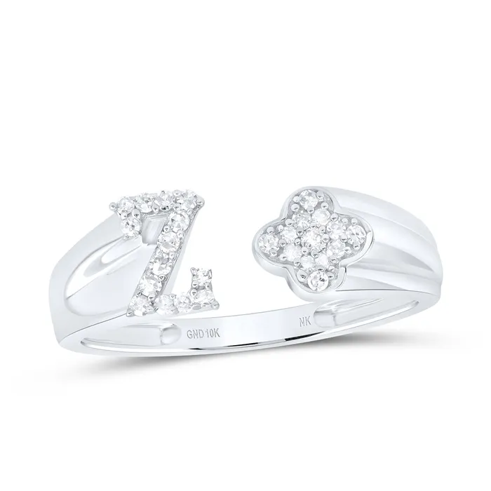 GND Rings 18CtwNat Dia Nk Gift Initial Z Ladies Ring 166 grams