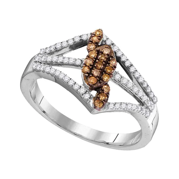 GND Rings 10Kt White Gold 13CtwDia Fashion Brown Ring 197 grams
