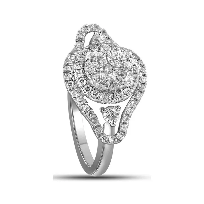 GND Rings 10Kt White Gold 1 CtwDia Ladies Bridal Fashion Ring 49 grams