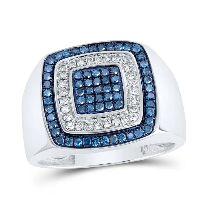 GND Rings 10Kt White Gold 34CtwDia Nk Mens Ring 914 grams