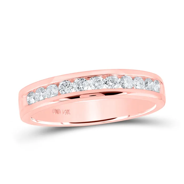 GND Rings 14Kt Rose Gold 12Ctw Diamond Fashion Ladies Band 354 grams