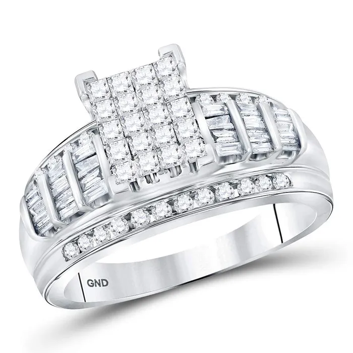 GND Rings 14Kt White Gold 1 CtDia Cindy Ring Size 8 567 grams