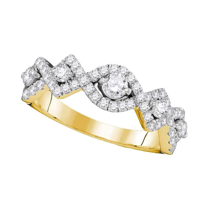 GND Rings 14Kt Yellow Gold 78Ctw Diamond Fashion Ladies Band 308 grams GND Rings 14Kt Yellow Gold 78Ctw Diamond Fashion Ladies Band 308 grams