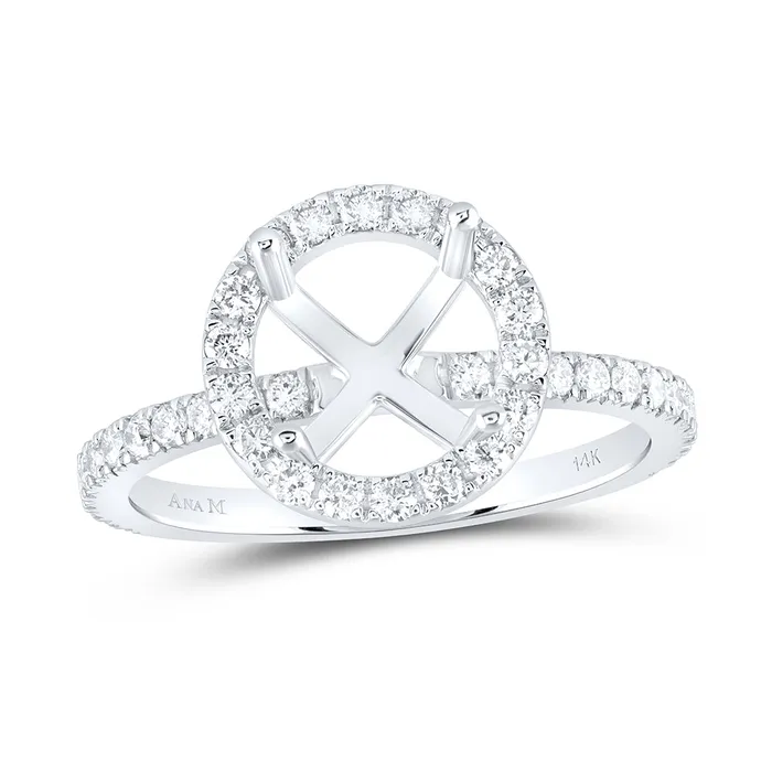 GND Rings 58CtwNat Dia Ana M 2CtCrd SemiMount Single Halo Bridal Ring 276 grams GND Rings 58CtwNat Dia Ana M 2CtCrd SemiMount Single Halo Bridal Ring 276 grams