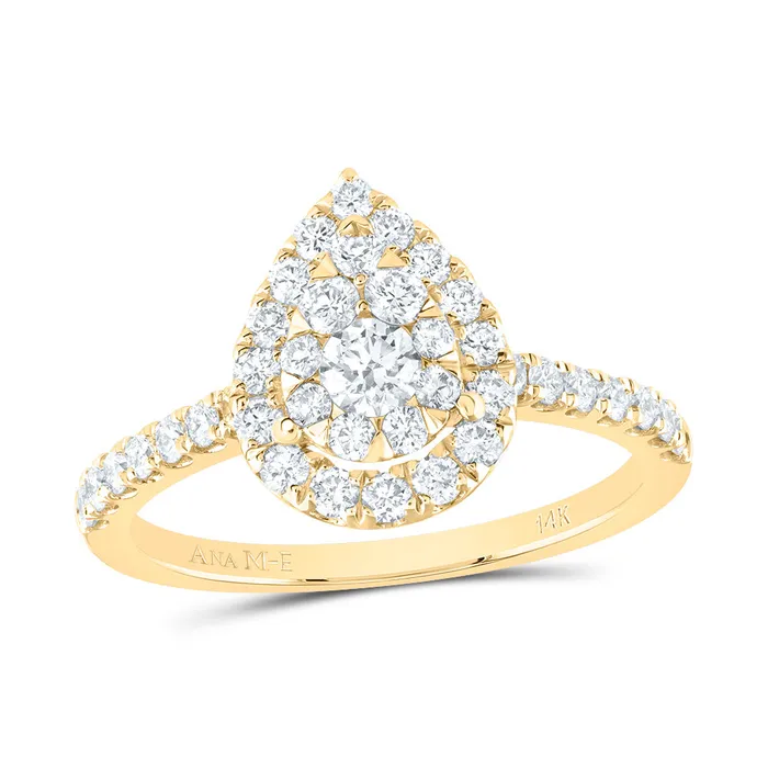 GND Rings 78CtwDia Ana M Elite Pear Single Halo Bridal Ring 273 grams GND Rings 78CtwDia Ana M Elite Pear Single Halo Bridal Ring 273 grams