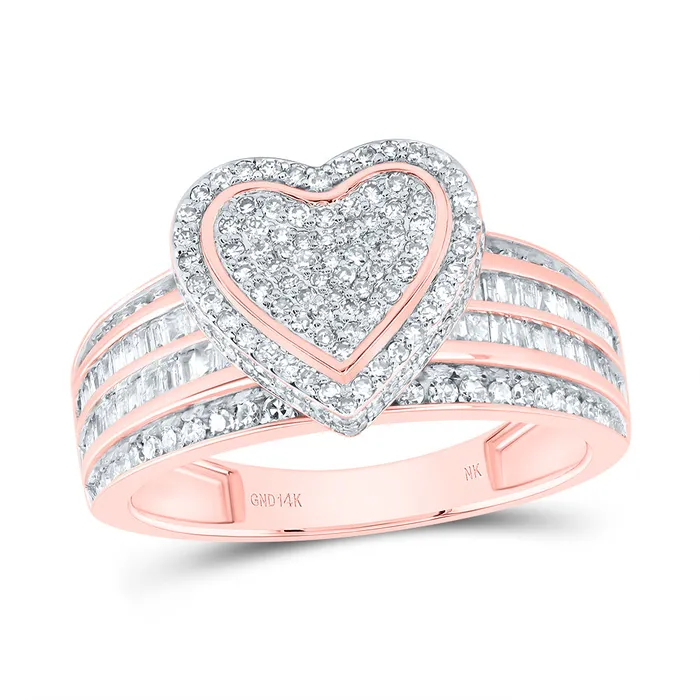 GND Rings 78CtwNat Dia Nk Fashion Heart Ring 525 grams