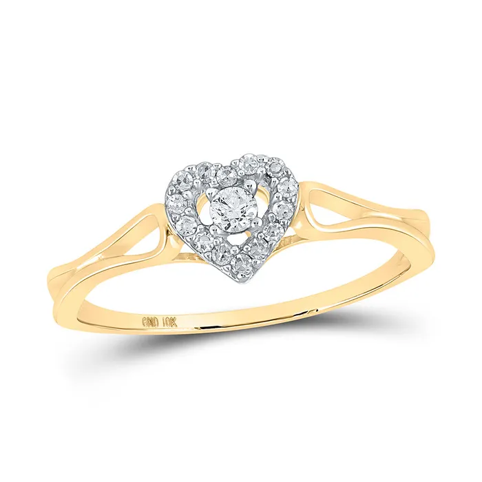 GND Rings Gold Heart Promise Ring 18 Cttw Round Natural Diamond Womens 149 grams GND Rings Gold Heart Promise Ring 18 Cttw Round Natural Diamond Womens 149 grams