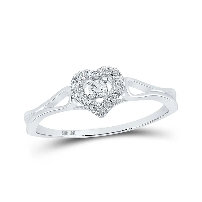 GND Rings Gold Heart Promise Ring 18 Cttw Round Natural Diamond Womens 149 grams
