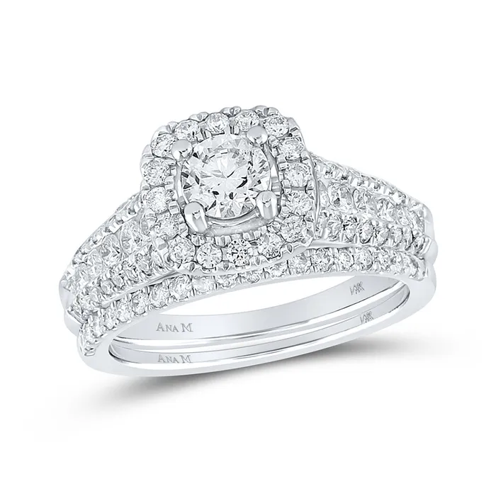 GND Rings Gold Solitaire Bridal Wedding Ring Band Set 112 Cttw Round Natural Diamond Womens 518 grams