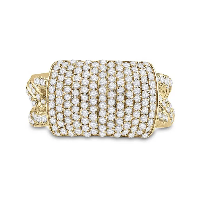 GND Rings Gold Statement Fashion Ring 2 Cttw Round Natural Diamond Mens 788 grams GND Rings Gold Statement Fashion Ring 2 Cttw Round Natural Diamond Mens 788 grams