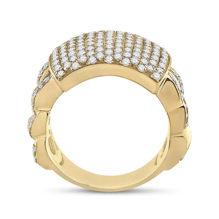 GND Rings Gold Statement Fashion Ring 2 Cttw Round Natural Diamond Mens 788 grams GND Rings Gold Statement Fashion Ring 2 Cttw Round Natural Diamond Mens 788 grams