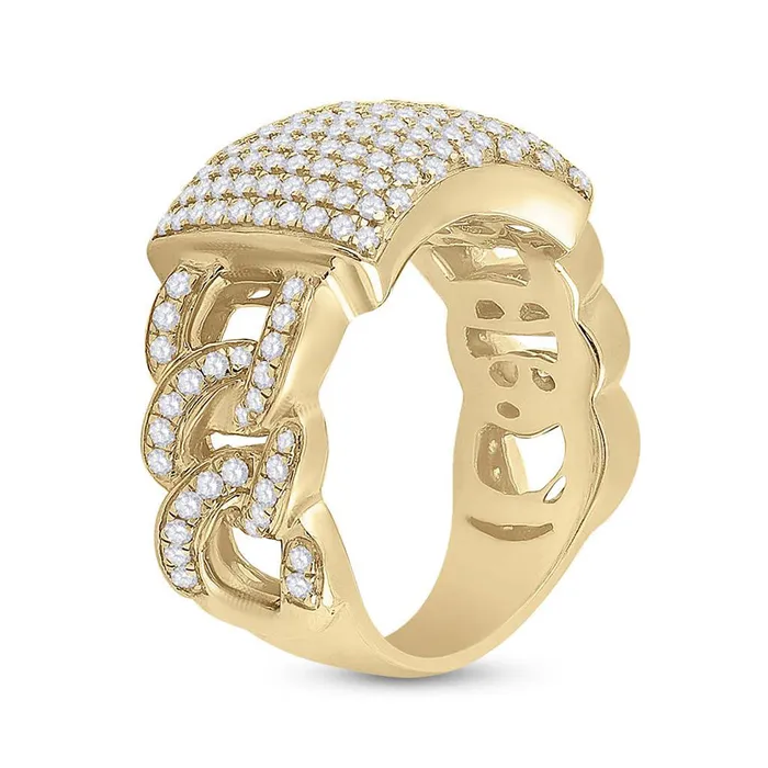 GND Rings Gold Statement Fashion Ring 2 Cttw Round Natural Diamond Mens 788 grams GND Rings Gold Statement Fashion Ring 2 Cttw Round Natural Diamond Mens 788 grams