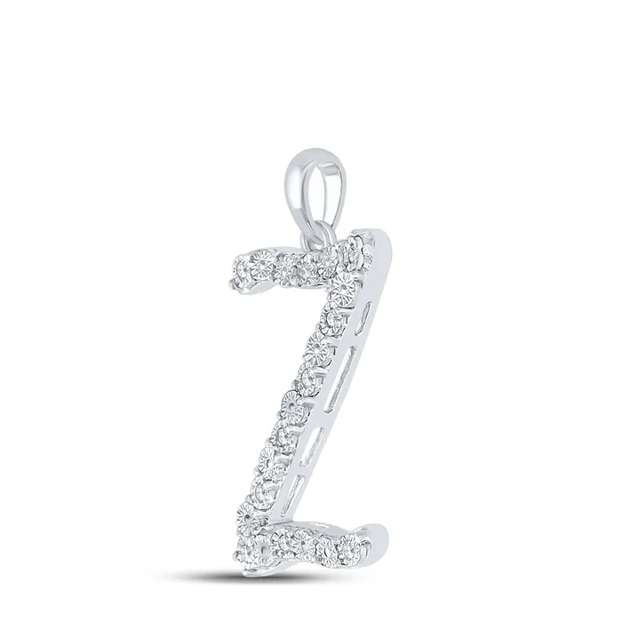 GND Sterling Silver 110CtwDia Ladies Initial Z Pendant 259 grams Necklaces