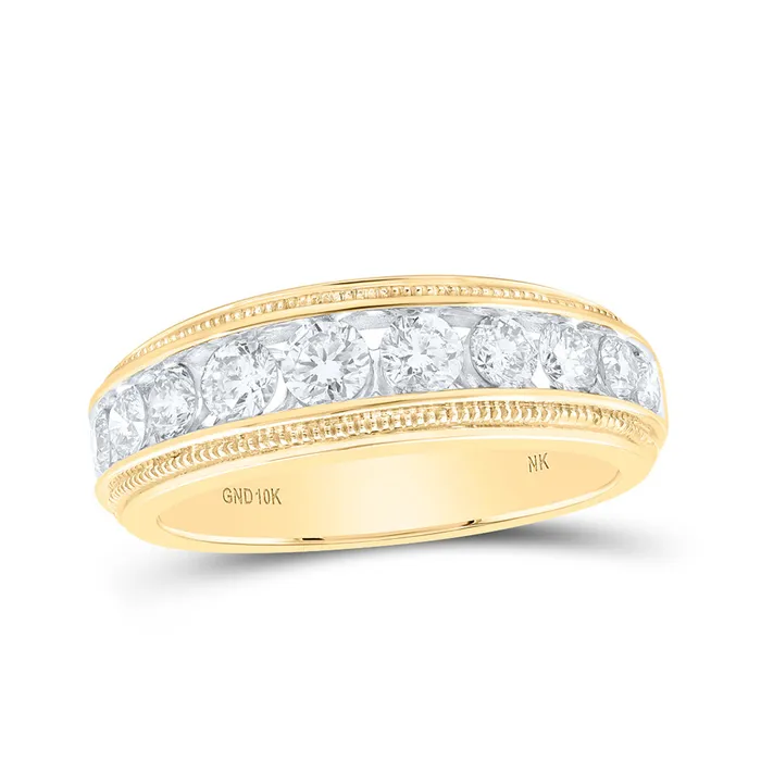 Gold Band Ring 112 Cttw Round Natural Diamond Mens 605 grams GND Rings Gold Band Ring 112 Cttw Round Natural Diamond Mens 605 grams GND Rings