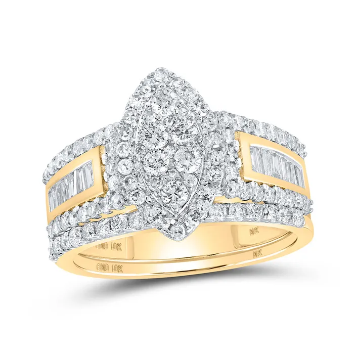 Gold Oval Bridal Wedding Ring Band Set 114 Cttw Round Natural Diamond Womens 431 grams GND Rings Gold Oval Bridal Wedding Ring Band Set 114 Cttw Round Natural Diamond Womens 431 grams GND Rings