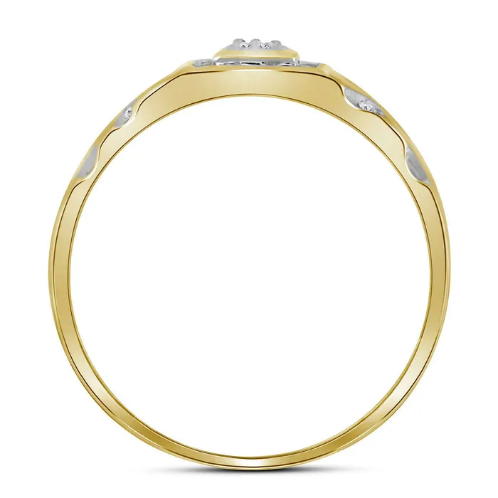 Gold Square Cluster Ring 18 Cttw Round Natural Diamond Mens 194 grams GND Rings Gold Square Cluster Ring 18 Cttw Round Natural Diamond Mens 194 grams GND Rings