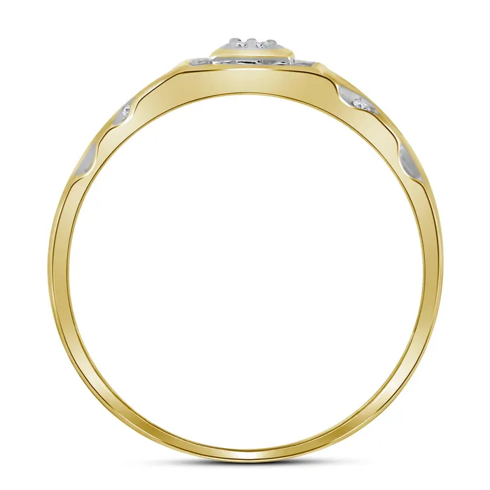 Gold Square Cluster Ring 18 Cttw Round Natural Diamond Mens 194 grams GND Rings Gold Square Cluster Ring 18 Cttw Round Natural Diamond Mens 194 grams GND Rings