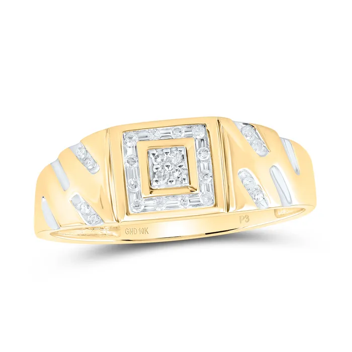 Gold Square Cluster Ring 18 Cttw Round Natural Diamond Mens 194 grams GND Rings Gold Square Cluster Ring 18 Cttw Round Natural Diamond Mens 194 grams GND Rings