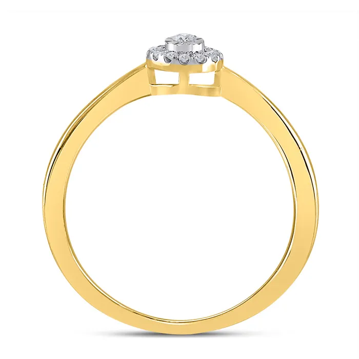 Gold Teardrop Promise Ring 112 Cttw Round Natural Diamond Womens 184 grams GND Rings Gold Teardrop Promise Ring 112 Cttw Round Natural Diamond Womens 184 grams GND Rings