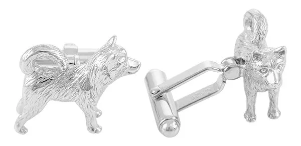 Husky Dog Cufflinks in Sterling Silver Antique Jewelry Mall Rings Husky Dog Cufflinks in Sterling Silver Antique Jewelry Mall Rings