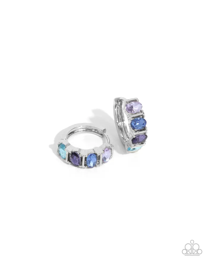 Impressive Impact Blue Gem Silver Hinge Hoop Earrings Paparazzi Paparazzi Accessories Earrings Impressive Impact Blue Gem Silver Hinge Hoop Earrings Paparazzi Paparazzi Accessories Earrings