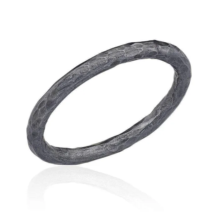 Lika Behar Sterling Silver Hammered Band Rings Lika Behar Rings