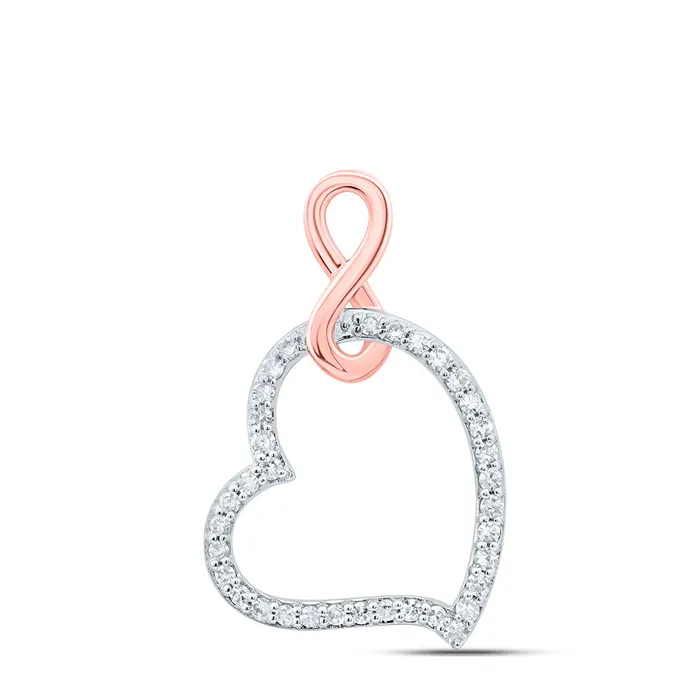 Necklaces 10Kt Gold 16CtwDia Cn Fashion Heart Infinity Pendant GND