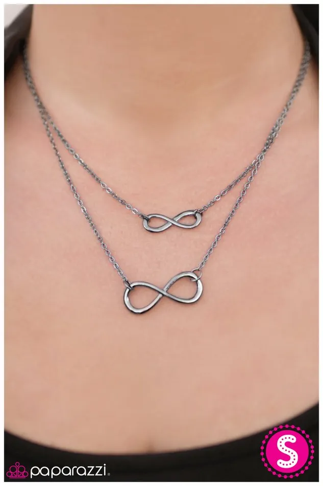 Necklaces Paparazzi Accessories Always On My Mind Black Gunmetal Infinity Layered Necklace Paparazzi Necklaces Paparazzi Accessories Always On My Mind Black Gunmetal Infinity Layered Necklace Paparazzi