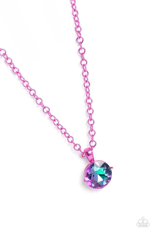 Necklaces Paparazzi Accessories Las Vegas DIP Pink Chain UV Gem Short Necklace Paparazzi Necklaces Paparazzi Accessories Las Vegas DIP Pink Chain UV Gem Short Necklace Paparazzi