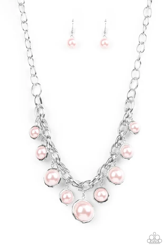 Necklaces Paparazzi Accessories Revolving Refinement Pink Pearl Silver Necklace Paparazzi Necklaces Paparazzi Accessories Revolving Refinement Pink Pearl Silver Necklace Paparazzi