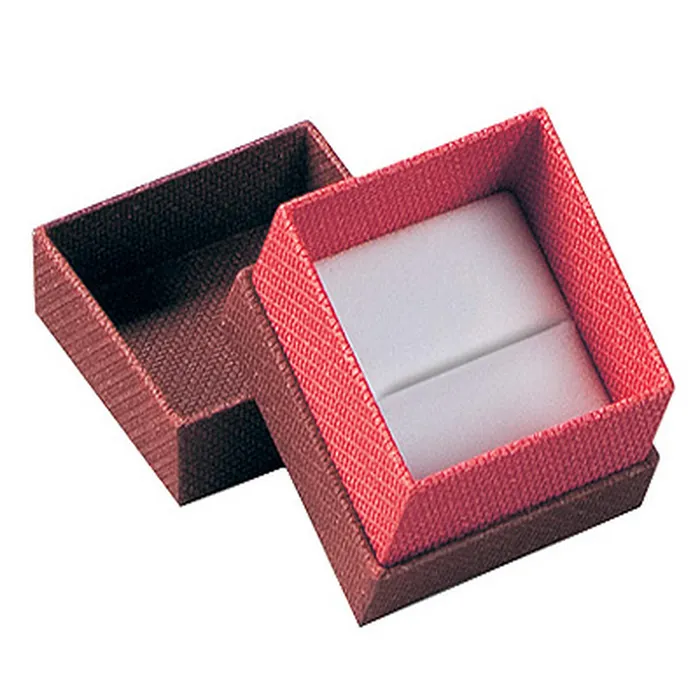 Noblepack CA Rings Textured Paper Covered Single Ring Box with White Interior Noblepack CA Rings Textured Paper Covered Single Ring Box with White Interior