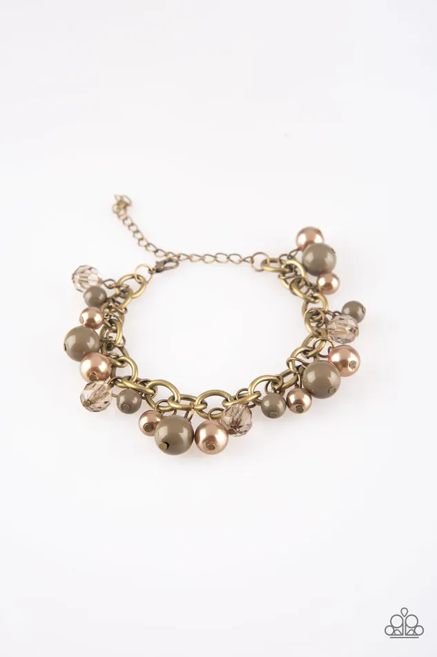 Paparazzi Accessories Bracelets Paparazzi Grit and Glamour Green and Brass Bead Bracelet Paparazzi Accessories Bracelets Paparazzi Grit and Glamour Green and Brass Bead Bracelet