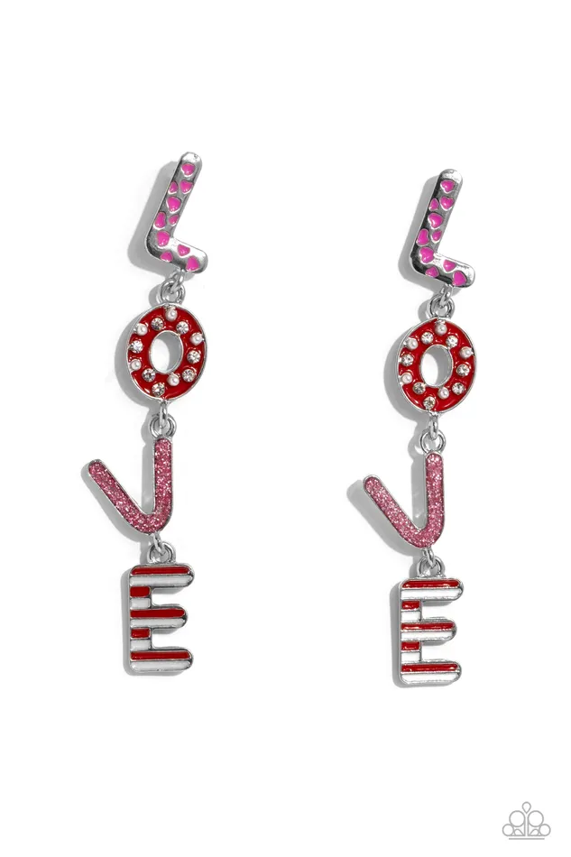 Paparazzi Accessories Earrings Admirable Assortment Pink LOVE Letter Affirmation Post Earrings Paparazzi Paparazzi Accessories Earrings Admirable Assortment Pink LOVE Letter Affirmation Post Earrings Paparazzi
