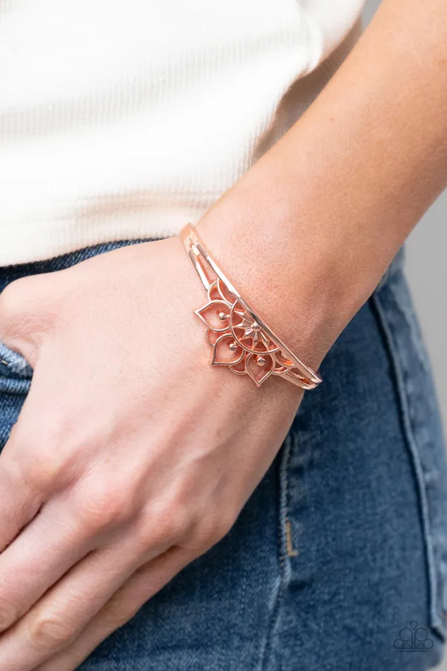 Paparazzi Accessories Mandala Mindfulness Copper Shiny Filigree Cuff Bracelet Paparazzi Bracelets
