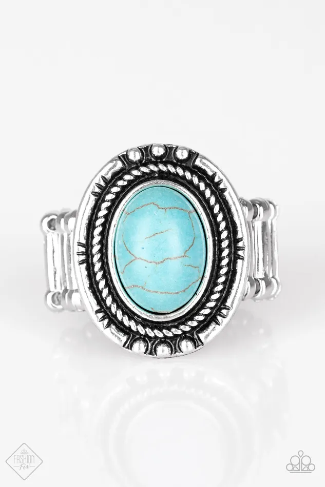 Paparazzi Sandstone Sanctuary Blue Turquoise Silver Ring Paparazzi Accessories Rings Paparazzi Sandstone Sanctuary Blue Turquoise Silver Ring Paparazzi Accessories Rings
