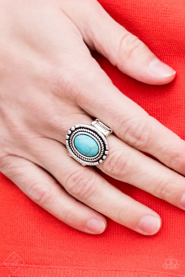 Paparazzi Sandstone Sanctuary Blue Turquoise Silver Ring Paparazzi Accessories Rings Paparazzi Sandstone Sanctuary Blue Turquoise Silver Ring Paparazzi Accessories Rings