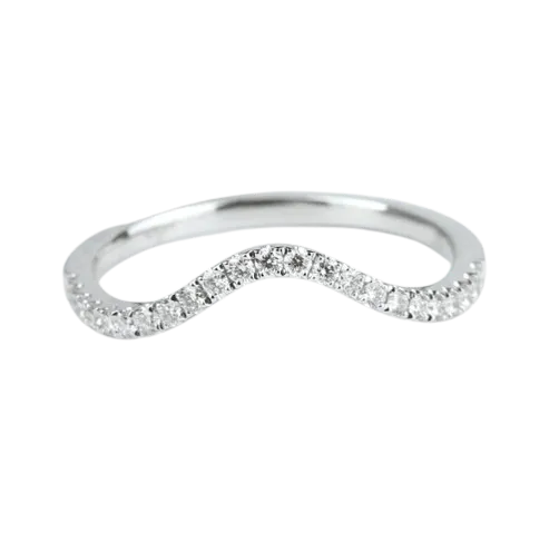 PARADE DESIGNS Rings 14K White Gold Contoured Diamond Band