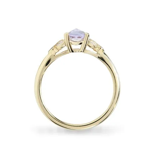 Penwarden Fine Jewellery Rings BEA RING WITH ROSE CUT PURPLE SAPPHIRE AND DIAMONDS