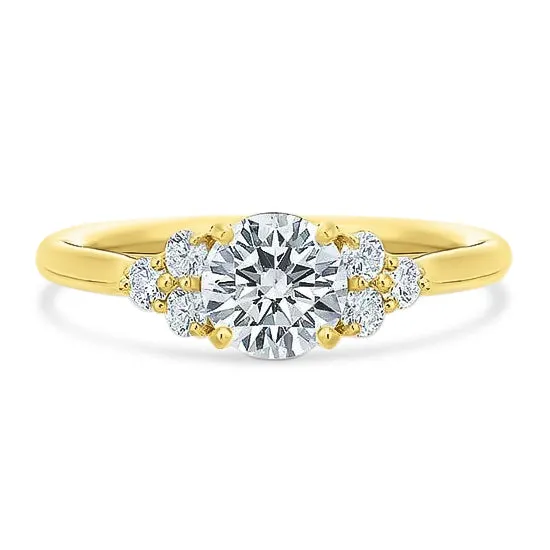 Precision Set Rings ClusterStyle Diamond Engagement Ring