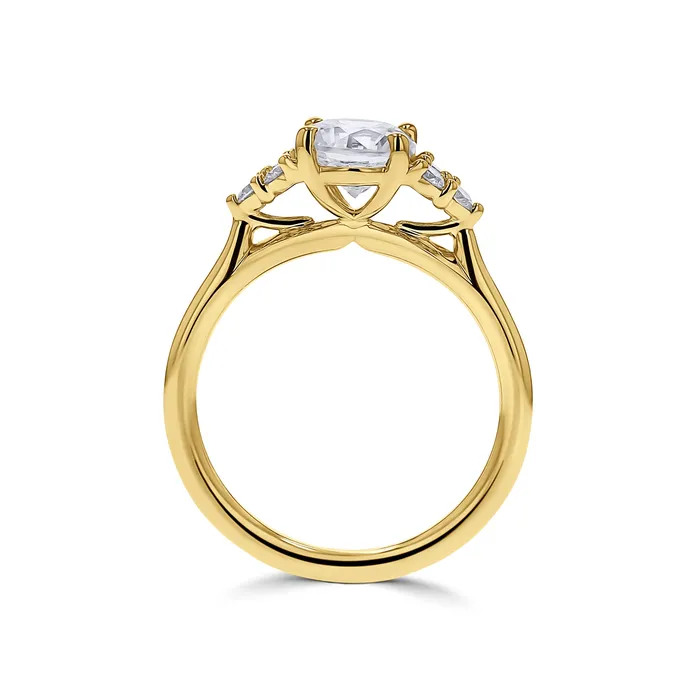 Precision Set Rings ClusterStyle Diamond Engagement Ring