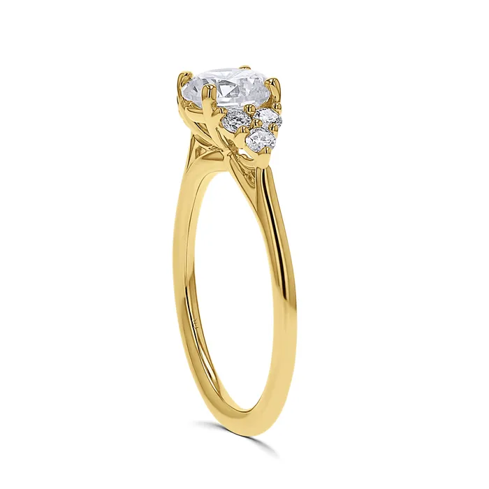 Precision Set Rings ClusterStyle Diamond Engagement Ring