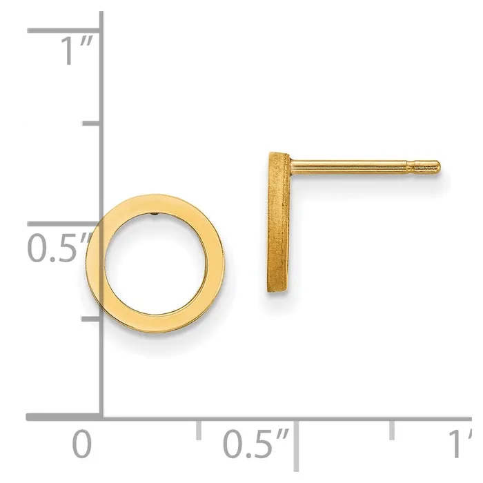 Qgold 10k Yellow Gold 9 mm Open Circle Earrings 055 grams Earrings Qgold 10k Yellow Gold 9 mm Open Circle Earrings 055 grams Earrings