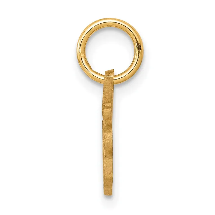 Qgold Charm Necklaces 10k Yellow Gold 23 mm SPECIAL SISTER Charm 097 grams