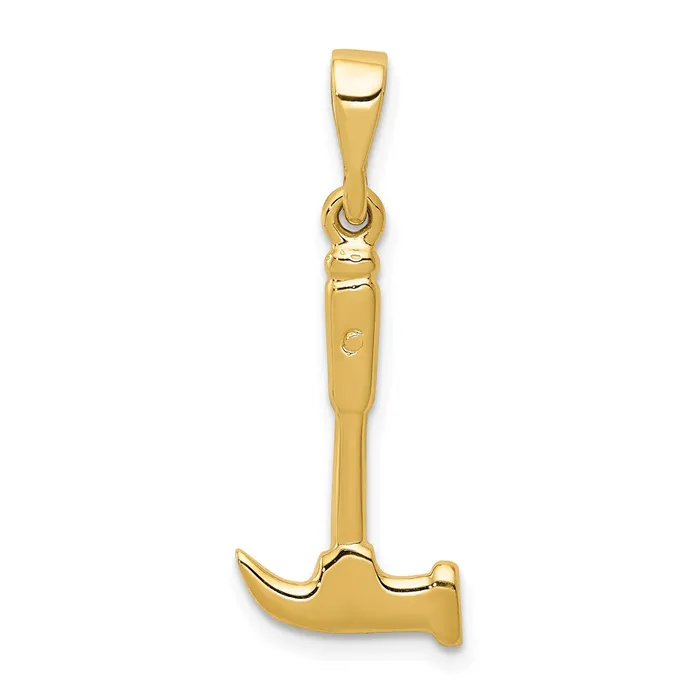 Qgold Charm Necklaces 14k Yellow Gold 10 mm r Charm 104 grams