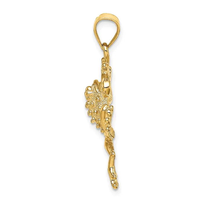 Qgold Charm Necklaces 14k Yellow Gold 199 mm Frog w Textured Back Charm 3 grams Qgold Charm Necklaces 14k Yellow Gold 199 mm Frog w Textured Back Charm 3 grams