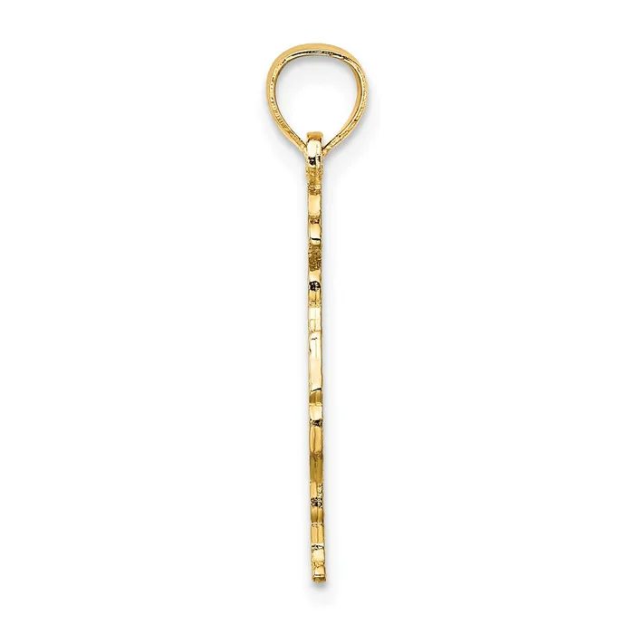 Qgold Charm Necklaces 14k Yellow Gold 77 mm Fireman wHose Charm 09 grams Qgold Charm Necklaces 14k Yellow Gold 77 mm Fireman wHose Charm 09 grams